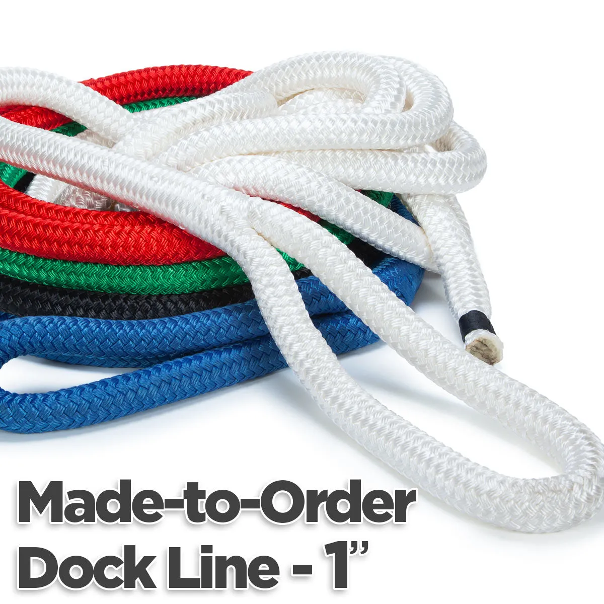 1" Double Braid Nylon Dock Line - Made-to-Order