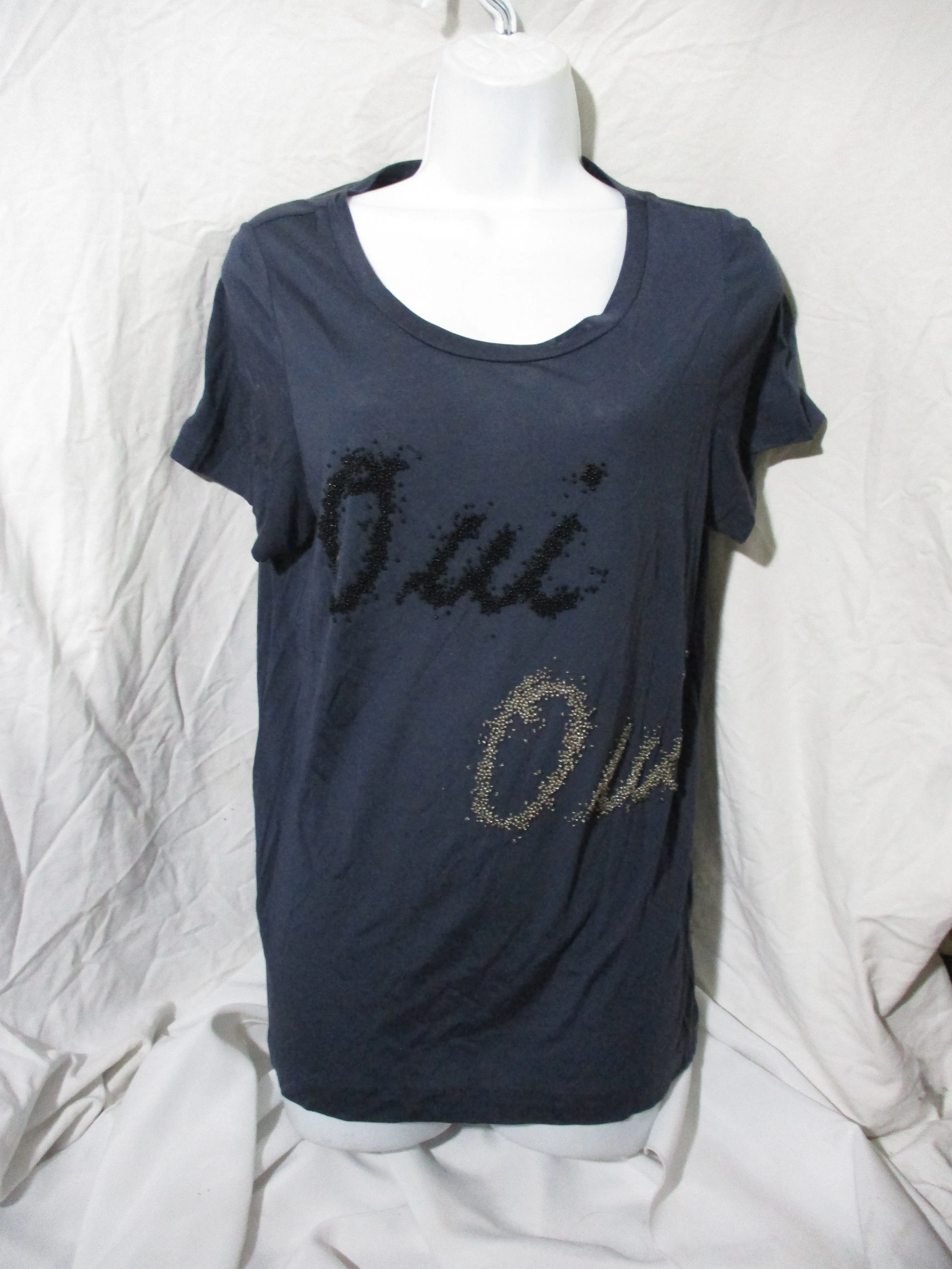 3.1 PHILLIP LIM T-Shirt Tee OUI OUI BEAD Top Shirt S Short Sleeve