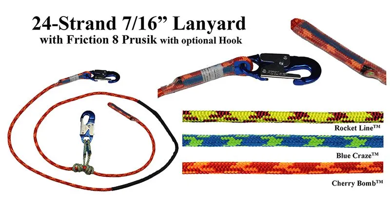 All Gear Positioning Lanyard Cherry Bomb Arborist Climbing Lines