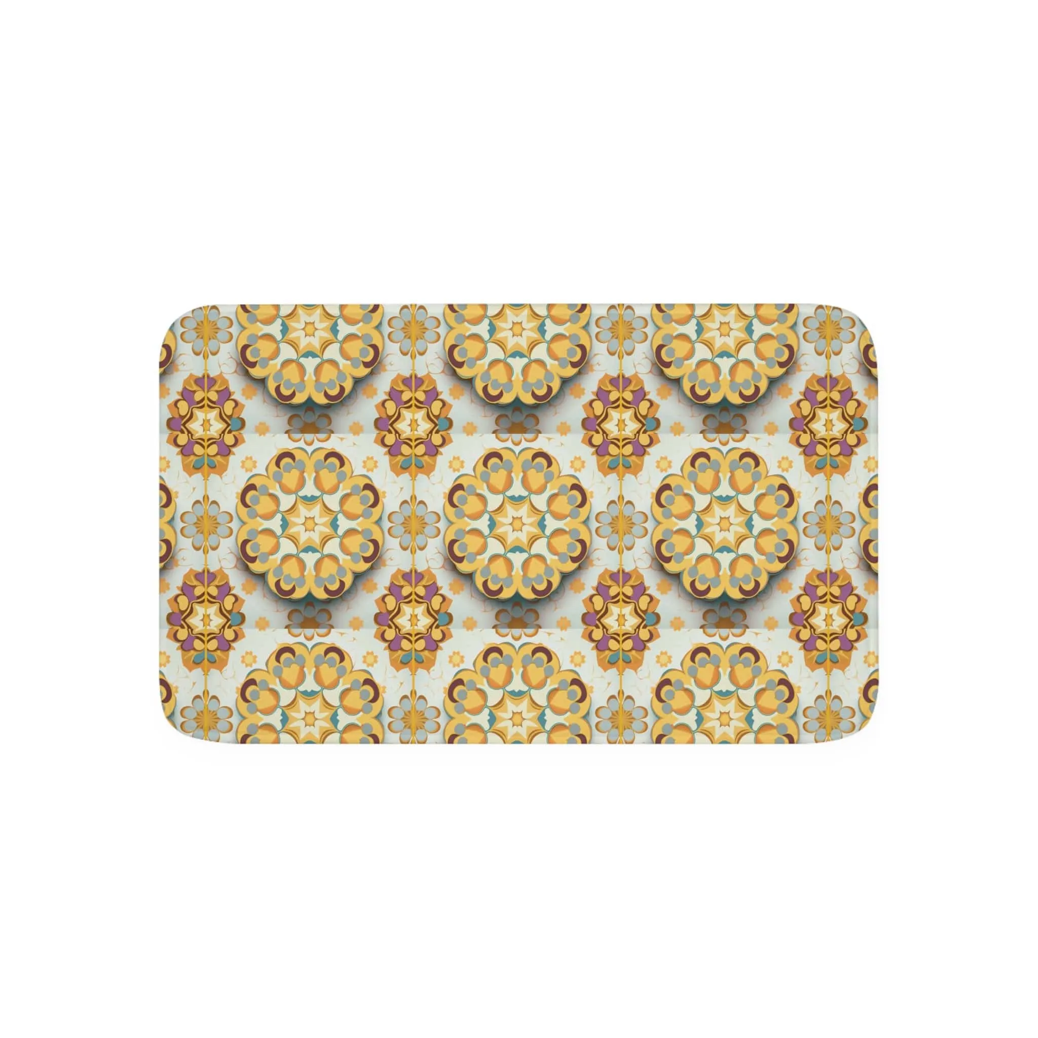 Amarillo Medallion 3D  - Memory Foam Bath Mat