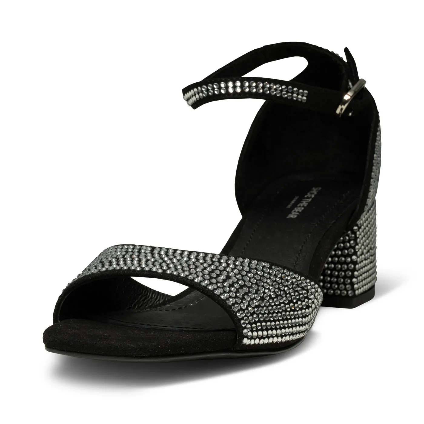 Anni crystal sandal - BLACK