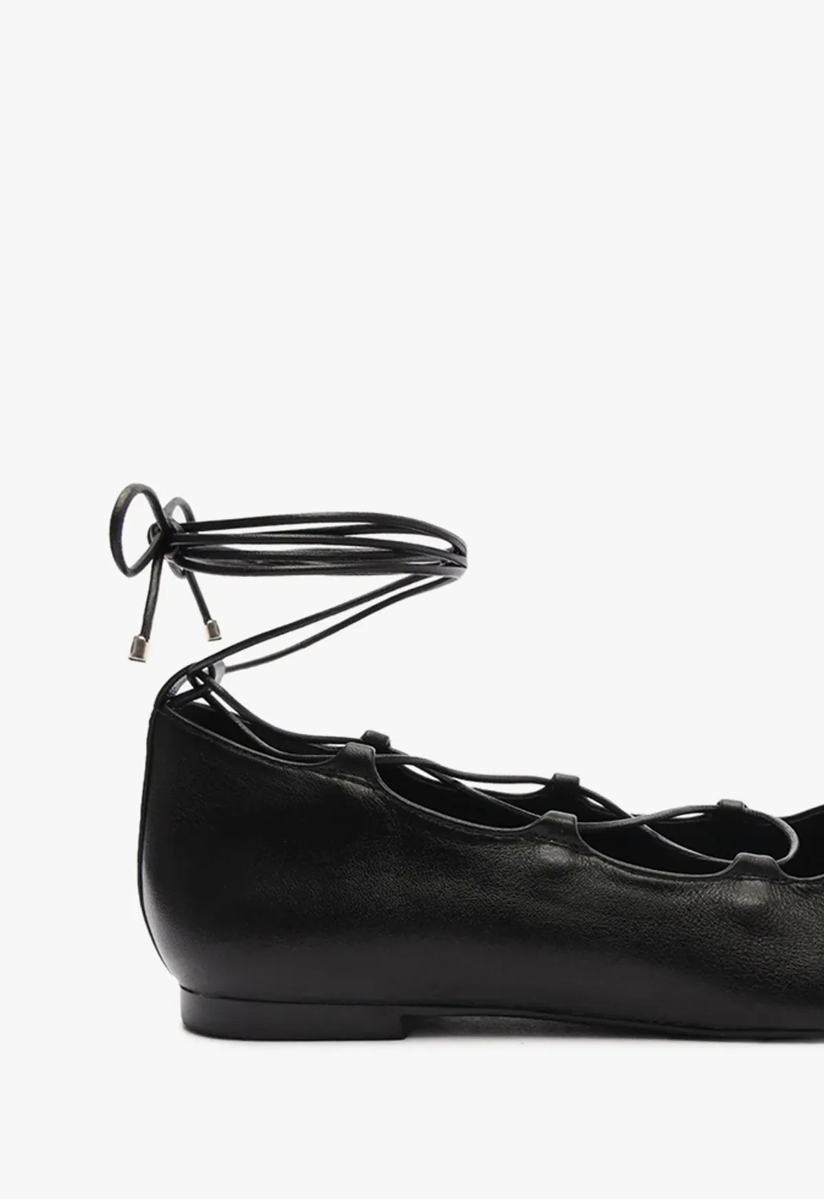 Arissa Lace Up Leather Flat