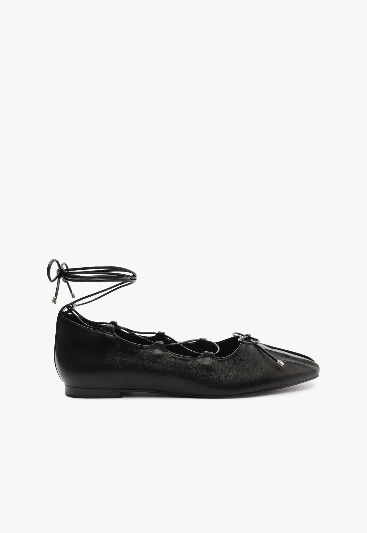 Arissa Lace Up Leather Flat