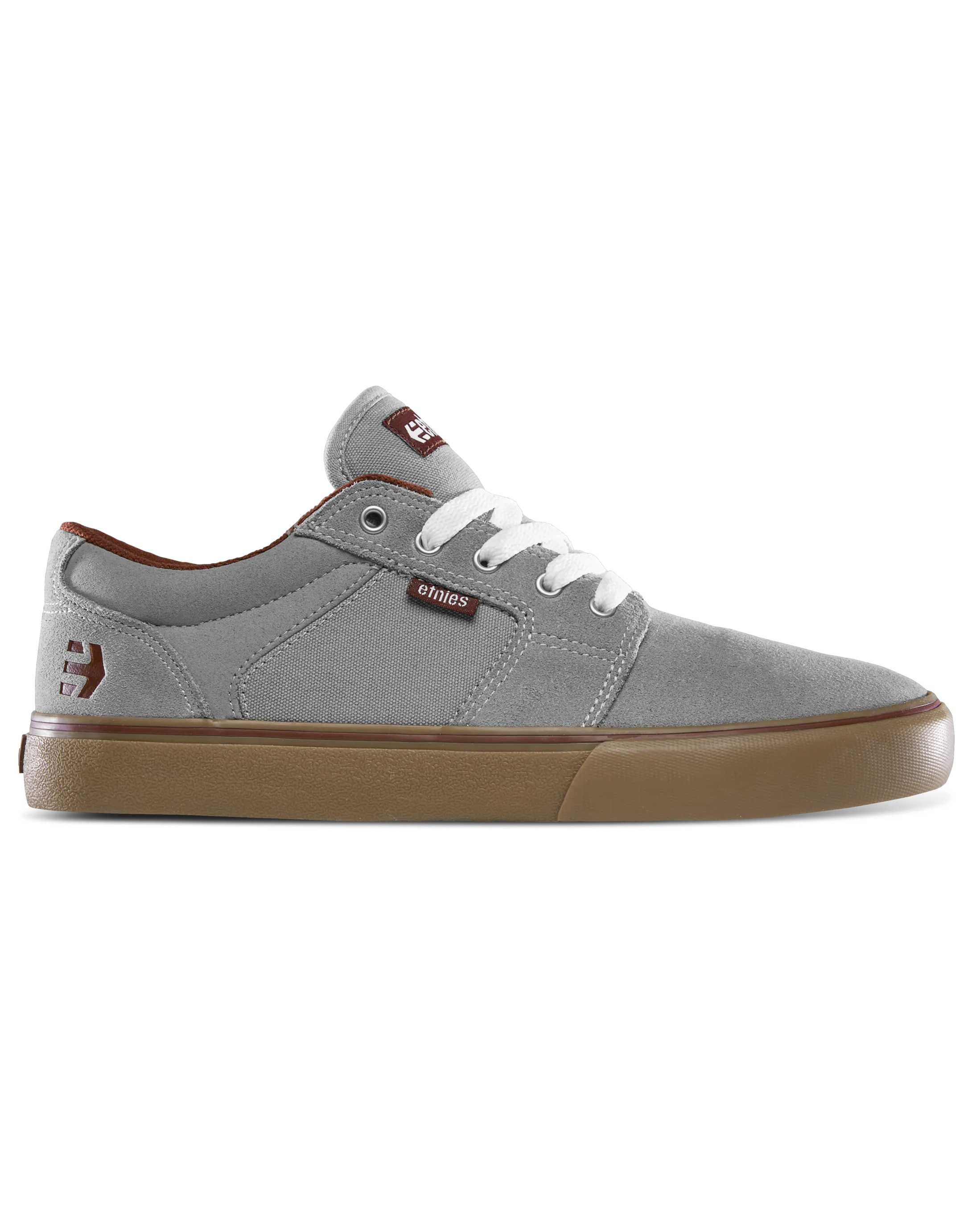 Barge LS Shoes in Grey & Gum & Red