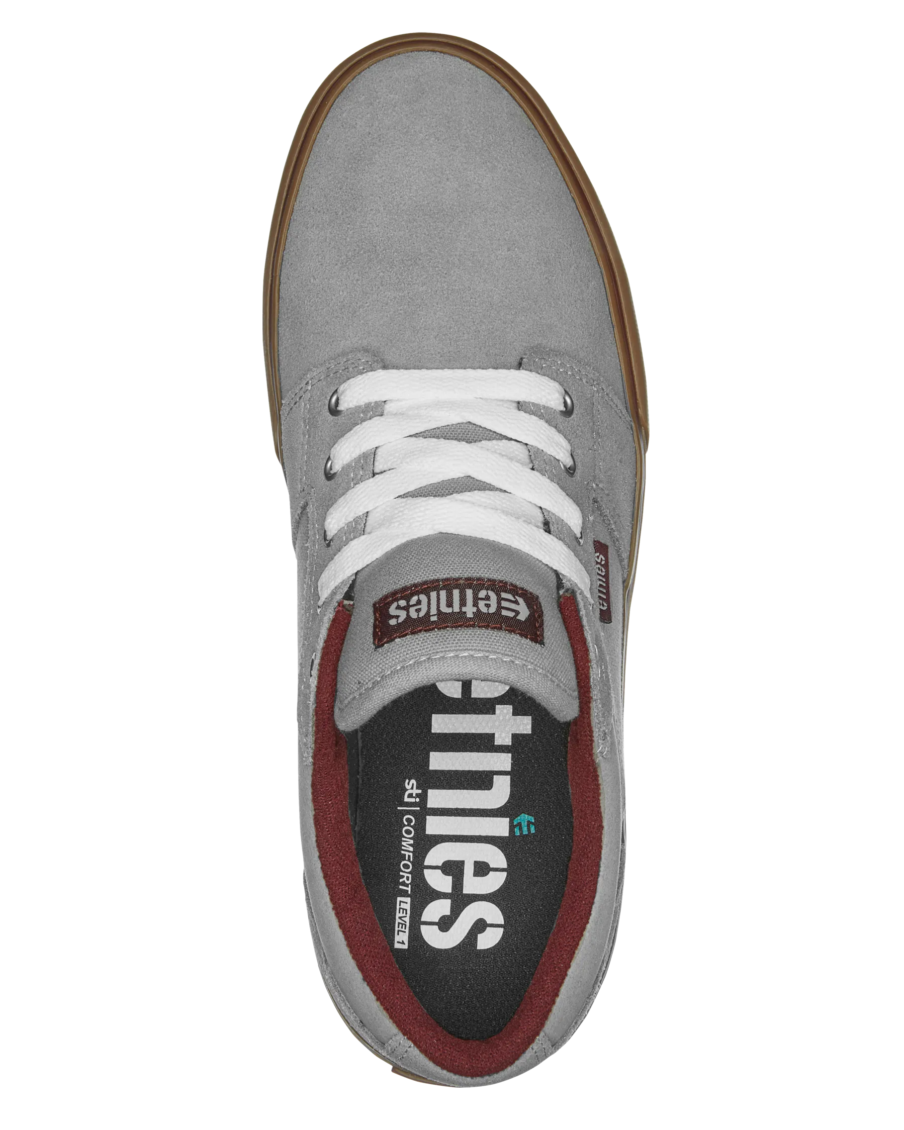 Barge LS Shoes in Grey & Gum & Red