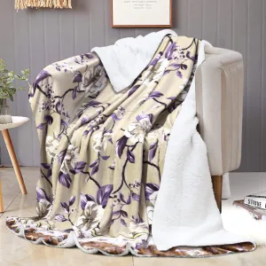 Beige Lily Sherpa Blanket