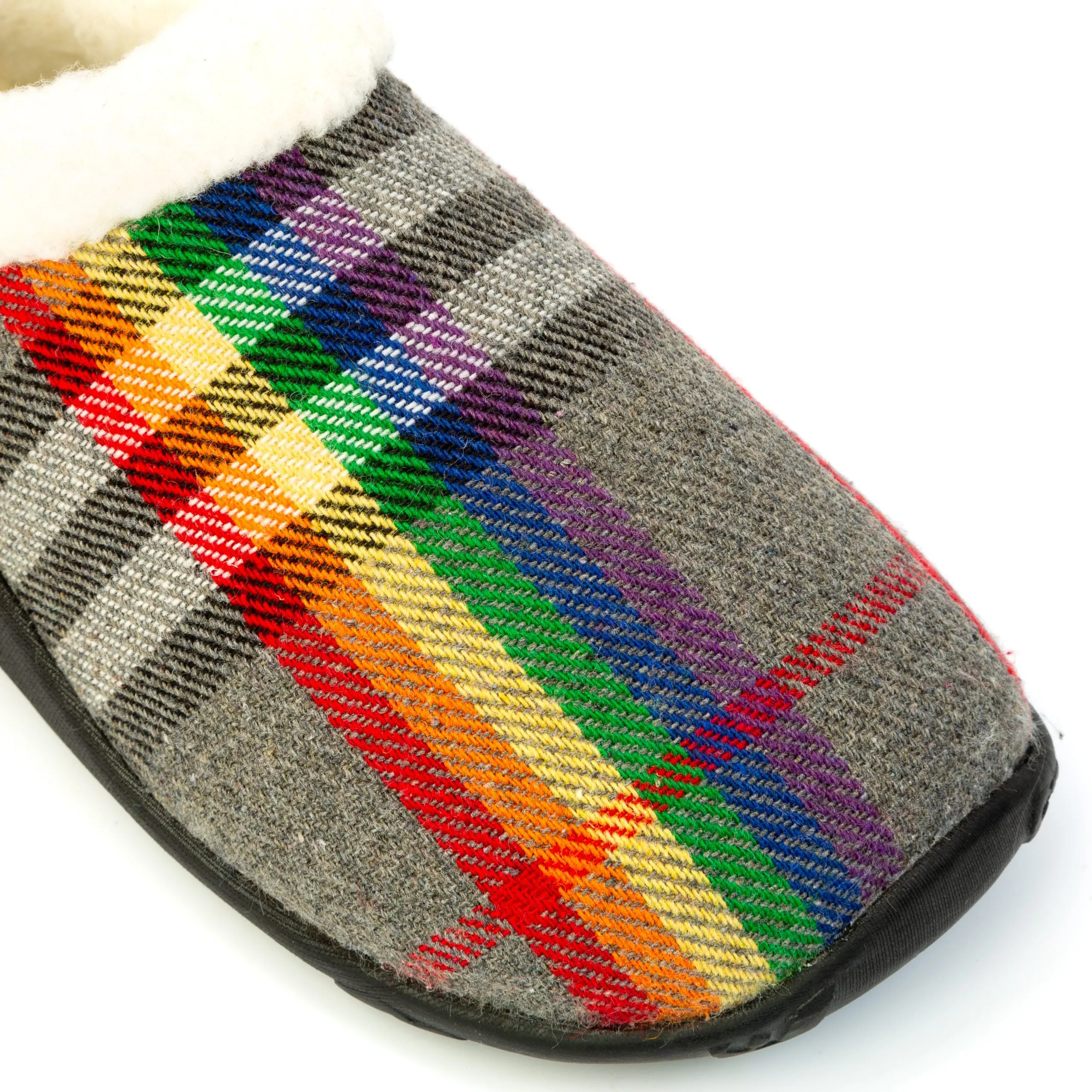 Bella - Rainbow Check Women's Slippers