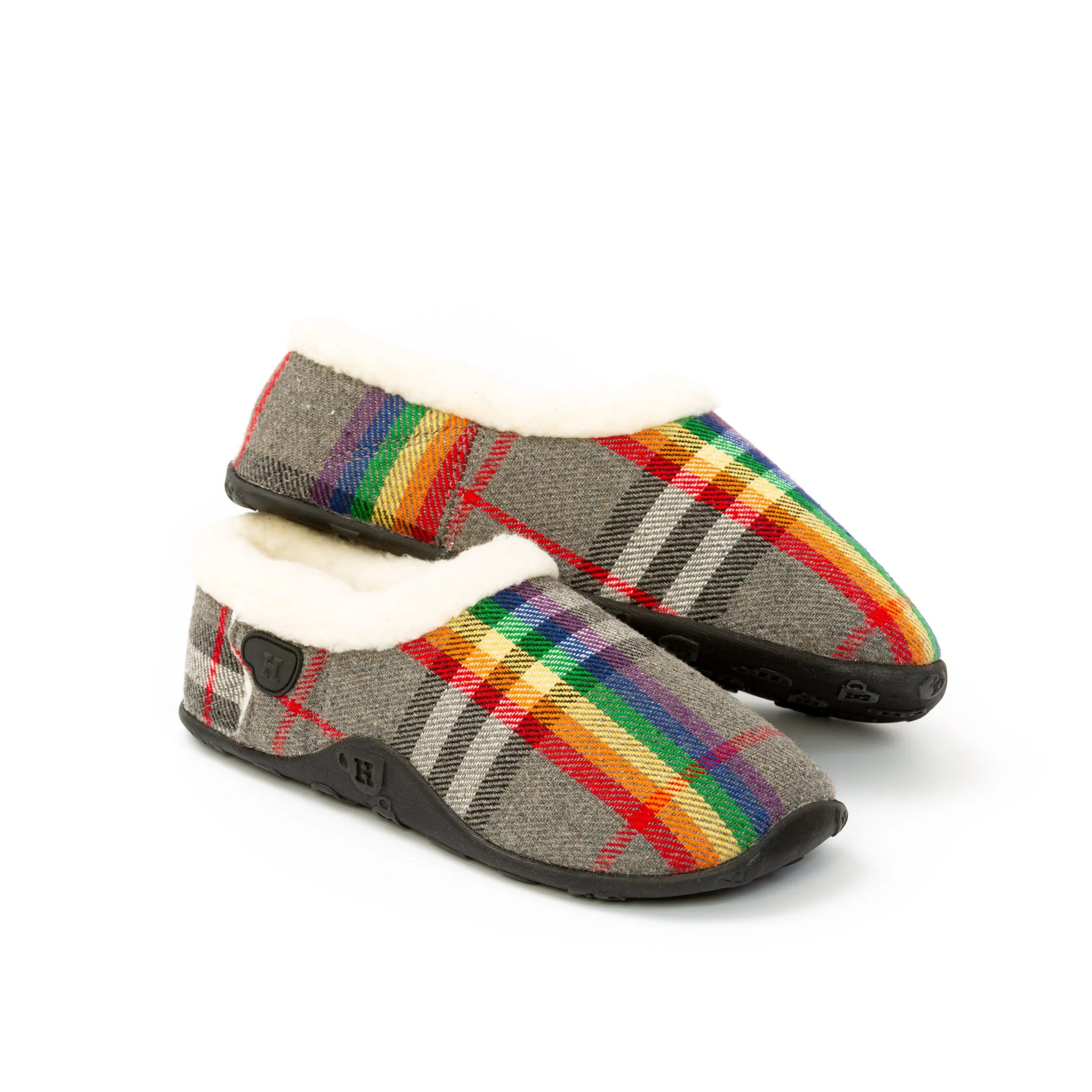 Bella - Rainbow Check Women's Slippers