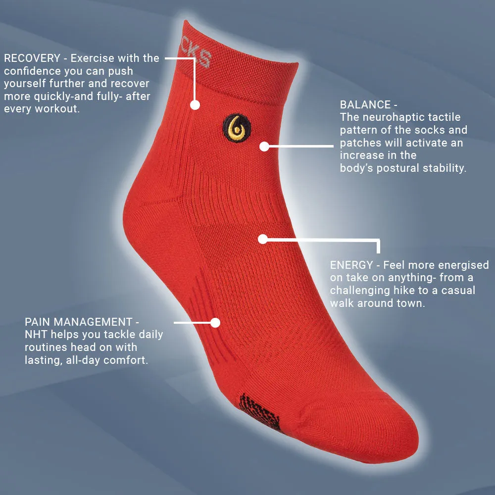 Biowin Neurosocks - Athletic Mini Crew - Ravishing Red