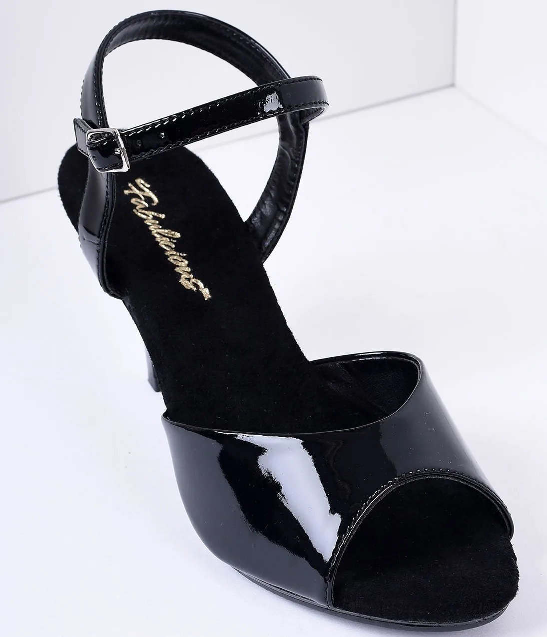 Black Patent Leather Belle Sandal Pump