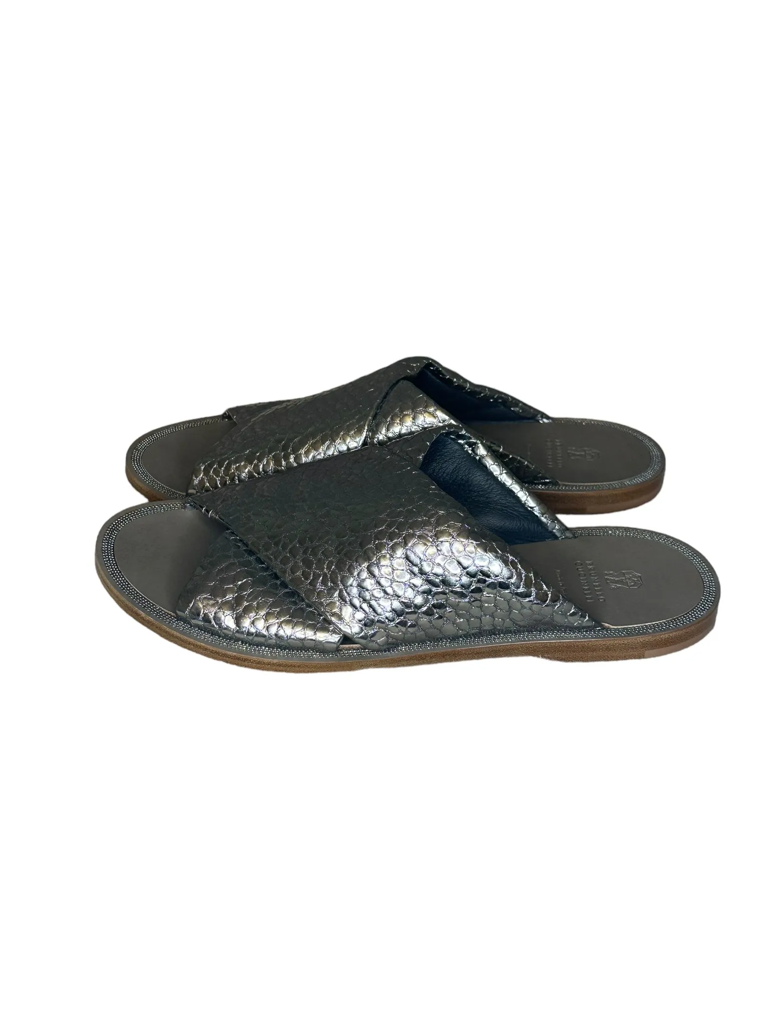 Brunello Cucinelli Silver Slides