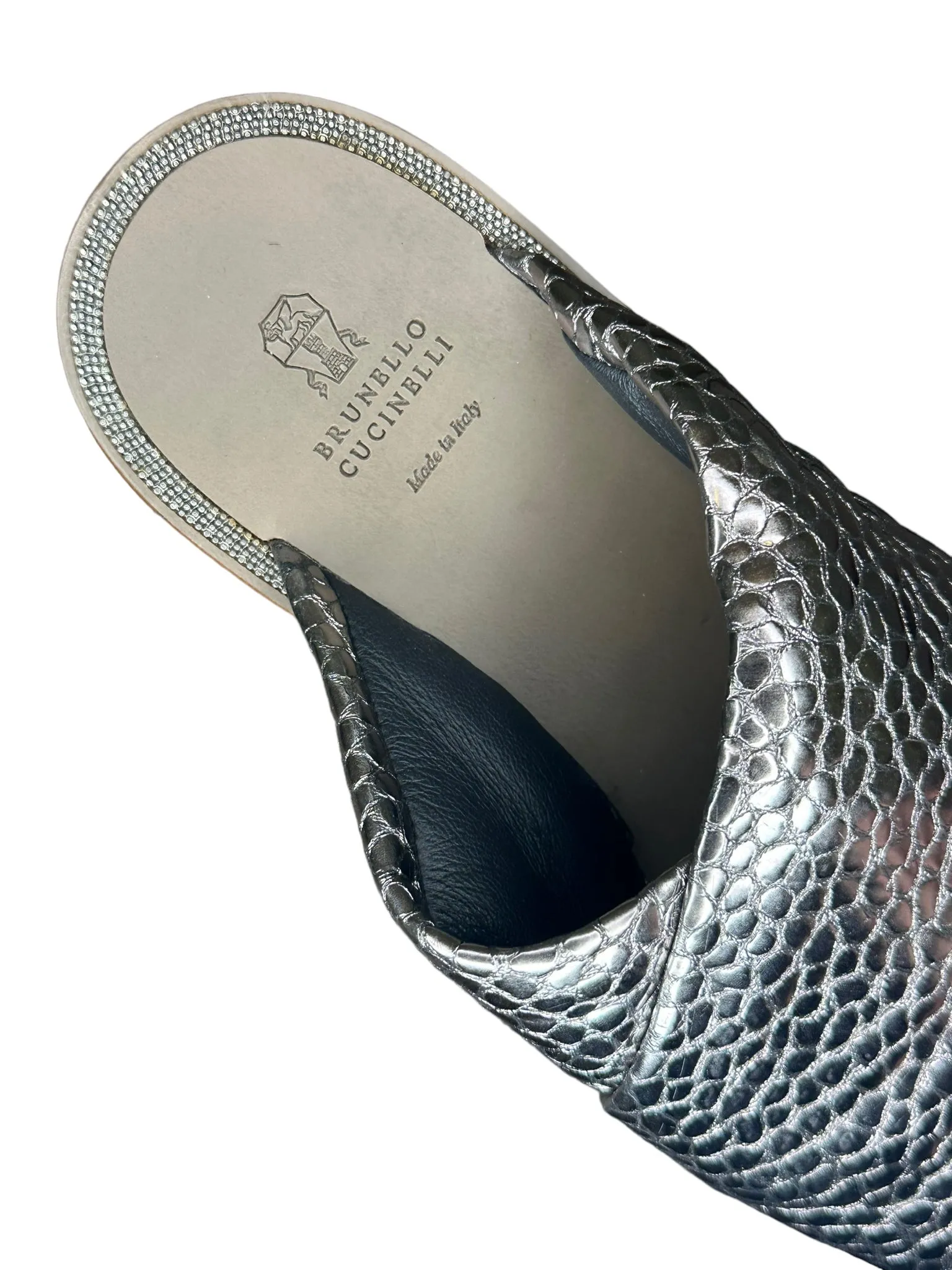 Brunello Cucinelli Silver Slides