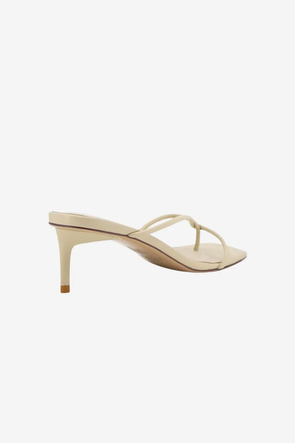 Chrissy Parchment Thin Strap Mule Heel