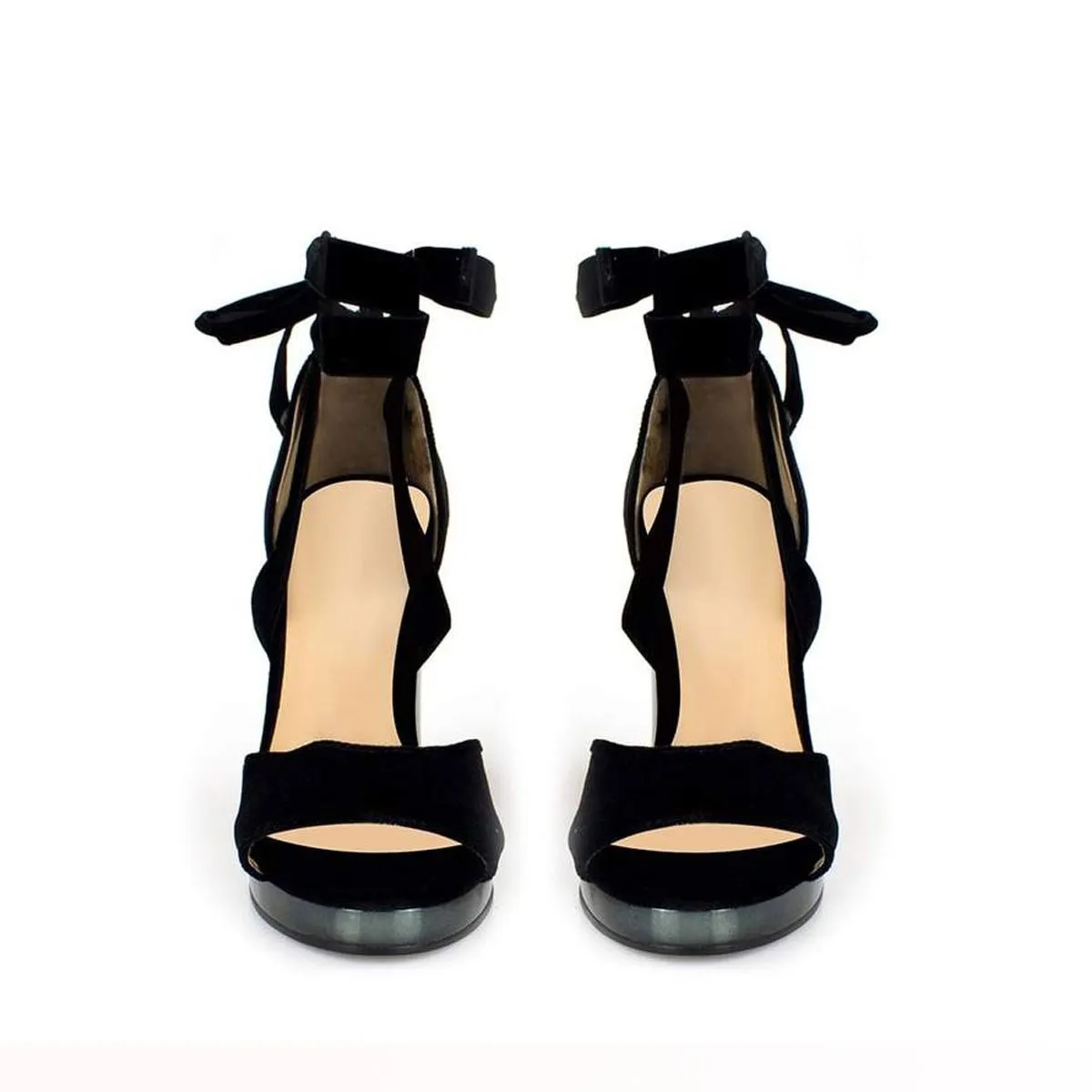 Christina Block Heel Platform With Bow