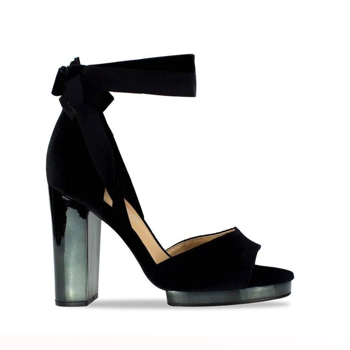 Christina Block Heel Platform With Bow