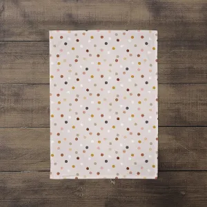 Christmas Dots - snowy seasonal tea towel