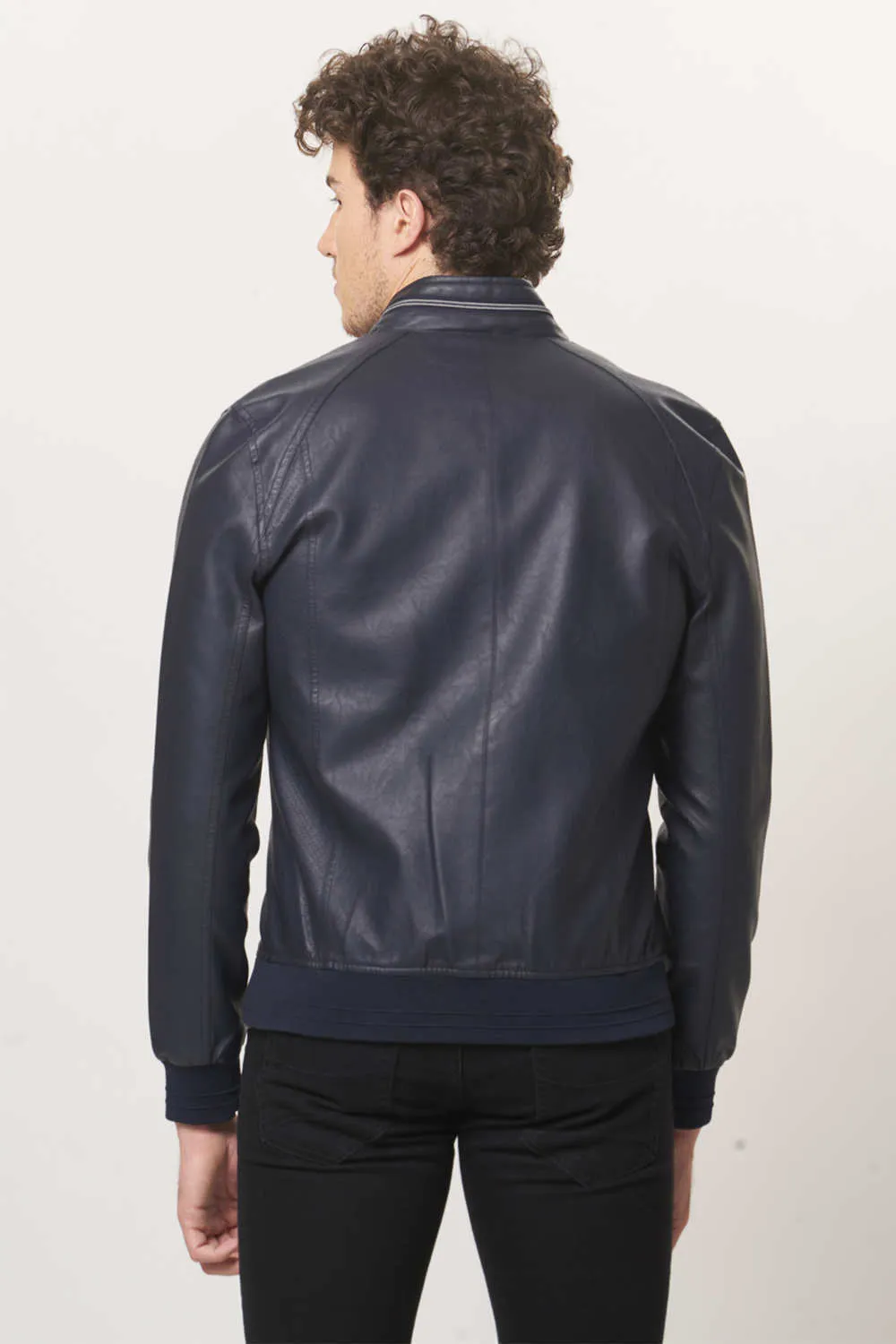 Comfort Fit Faux Leather Jacket