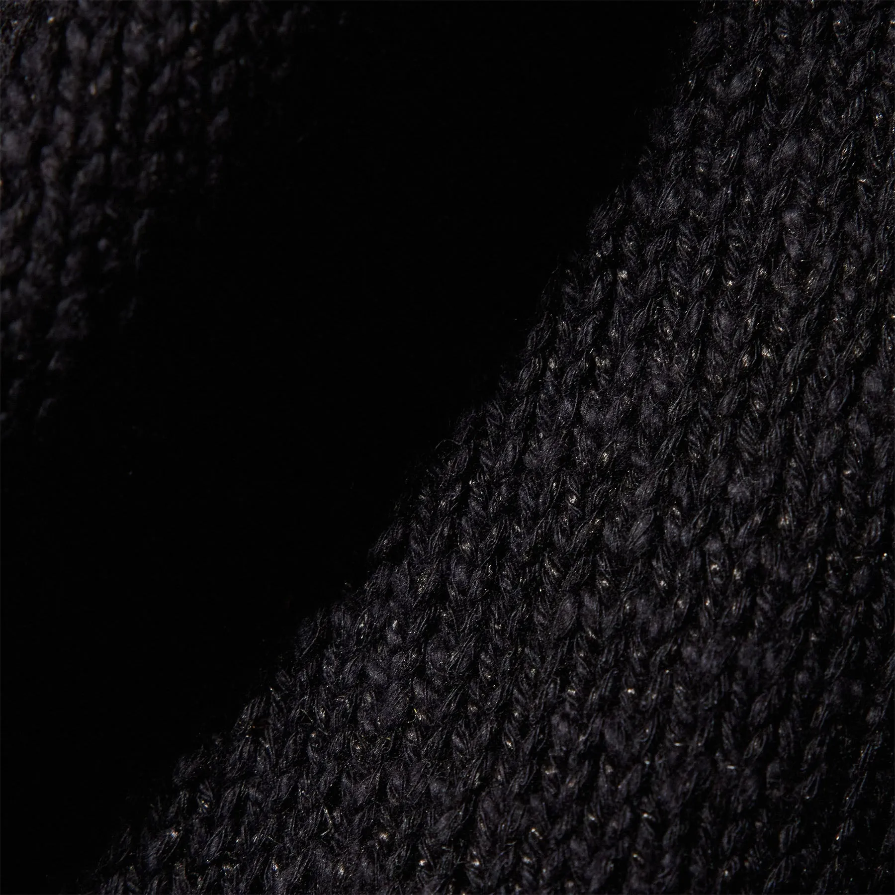 Cotton Linen Boatneck Sweater - Black