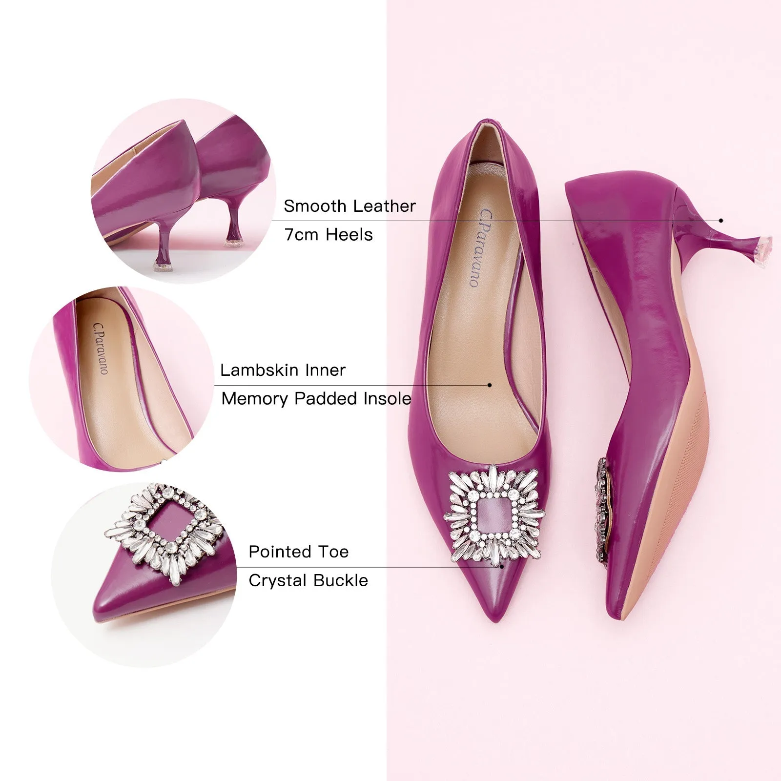 Crystal Buckle Pumps (Olivia)