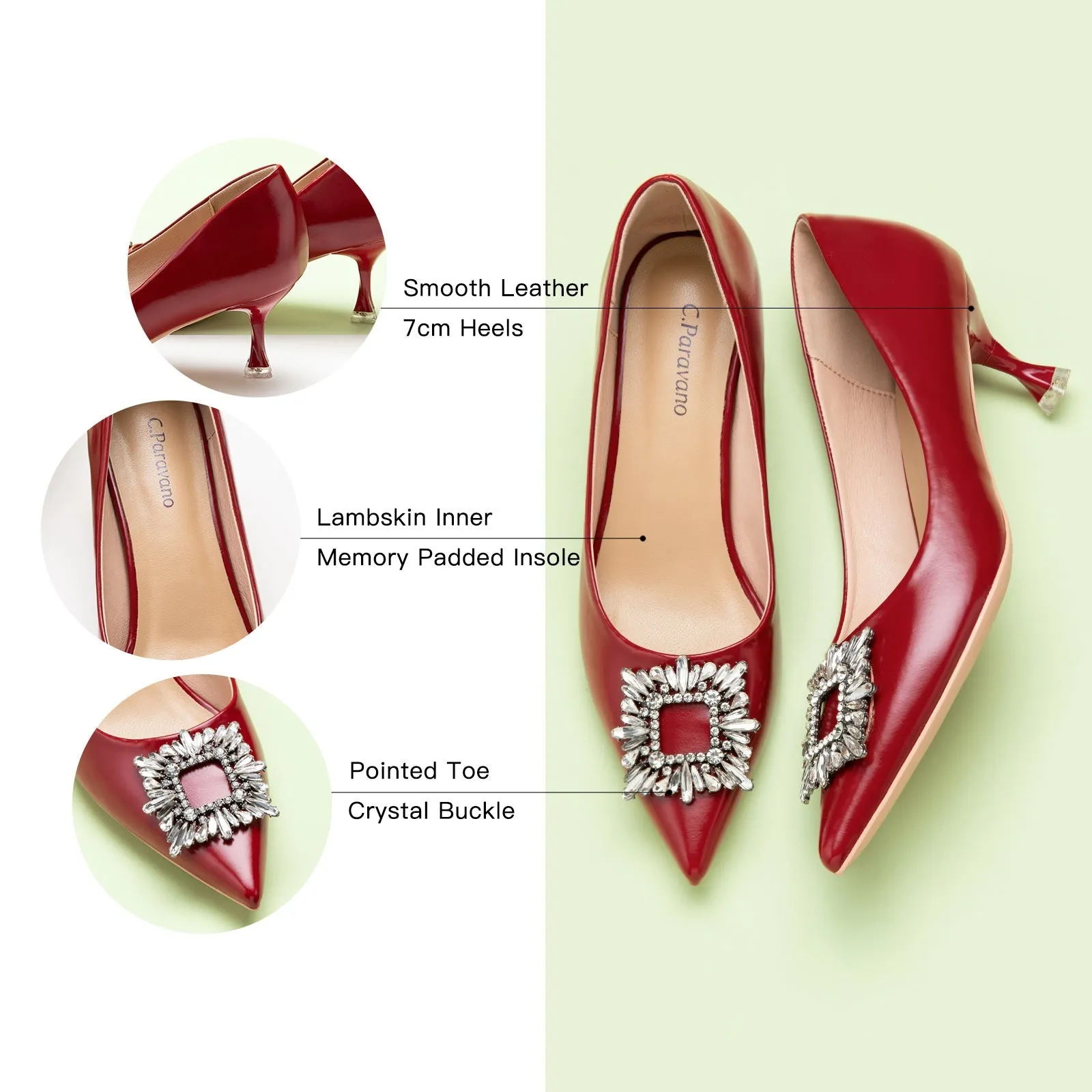 Crystal Buckle Pumps (Olivia)