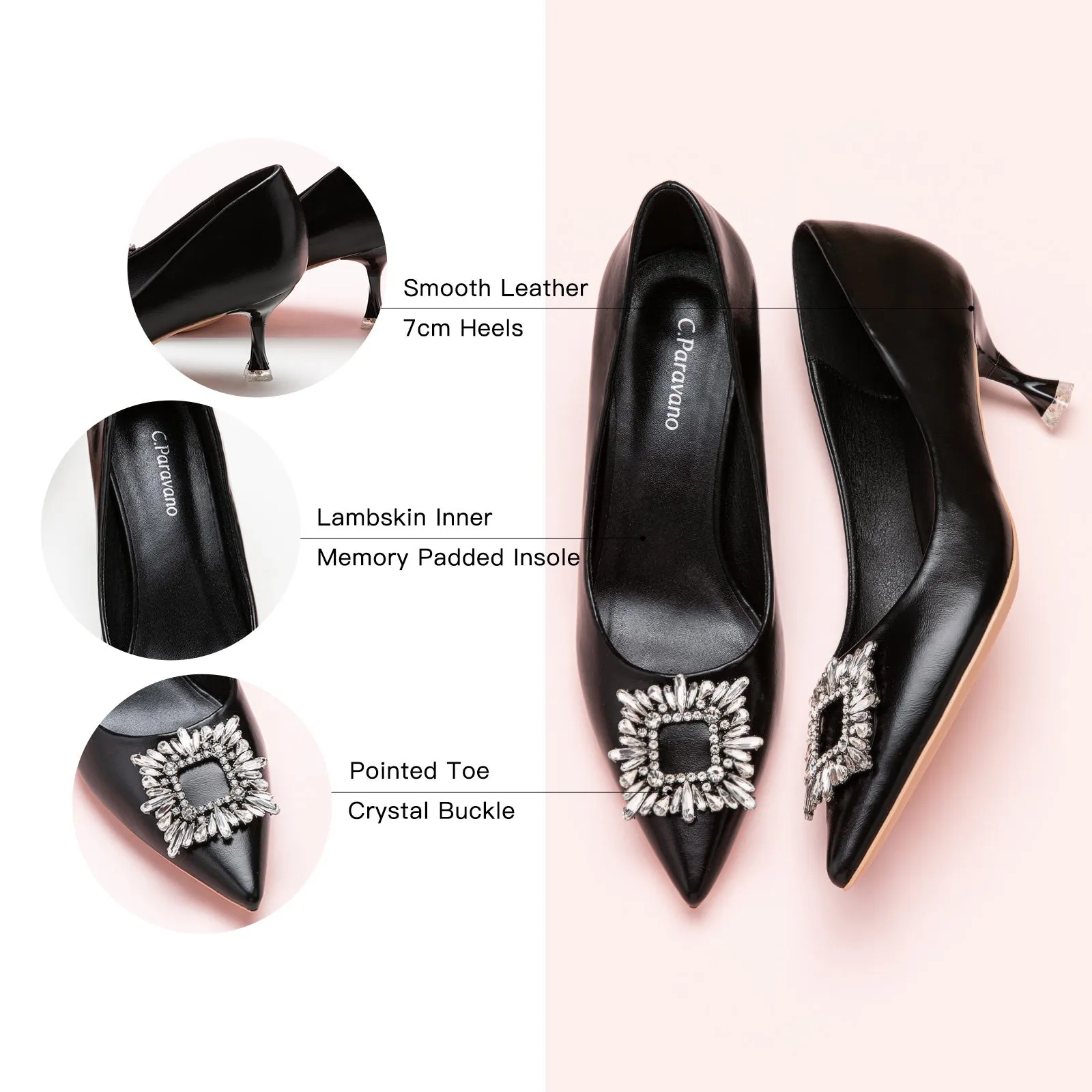 Crystal Buckle Pumps (Olivia)