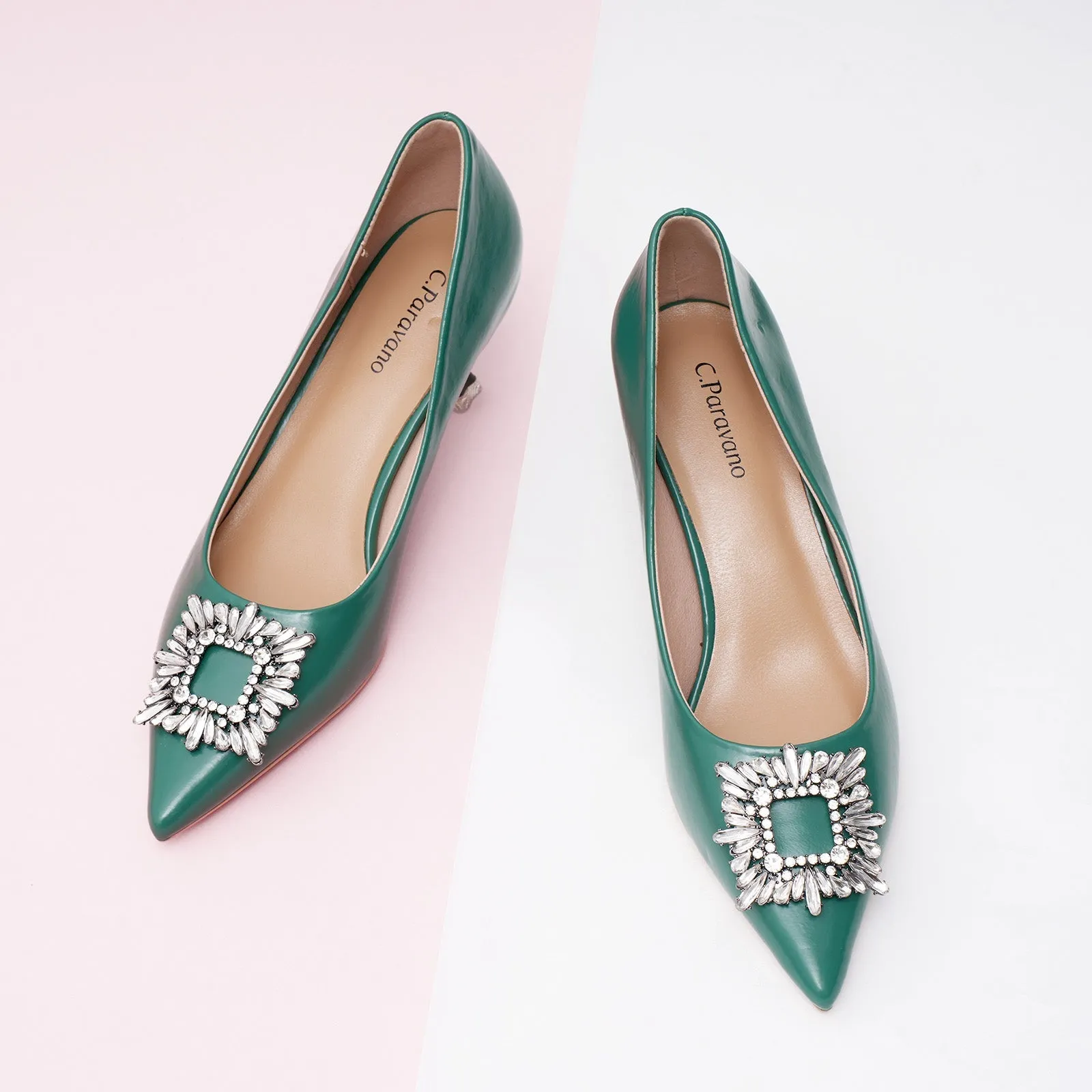 Crystal Buckle Pumps (Olivia)