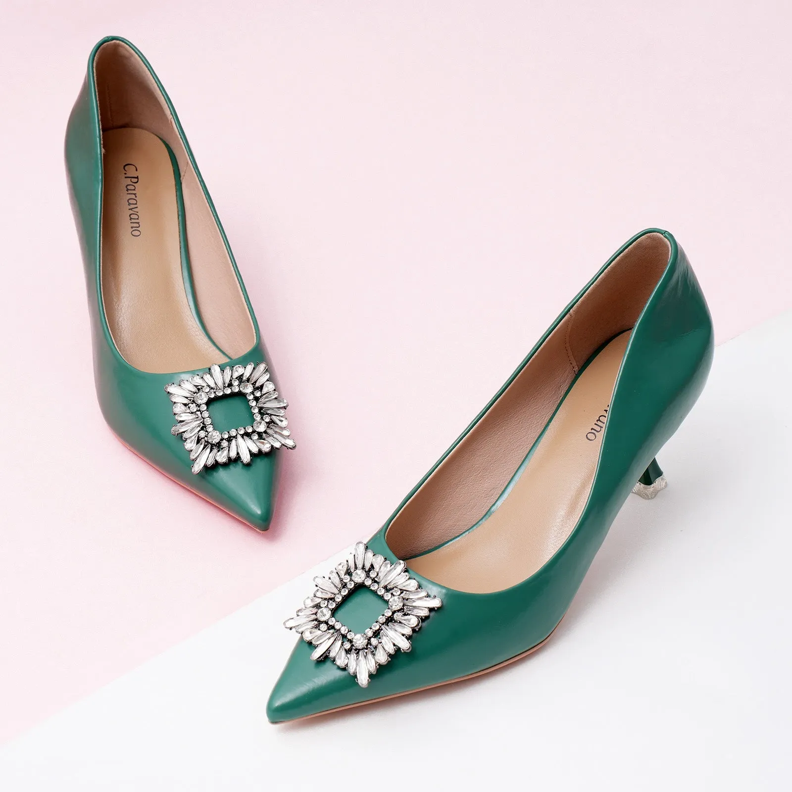 Crystal Buckle Pumps (Olivia)