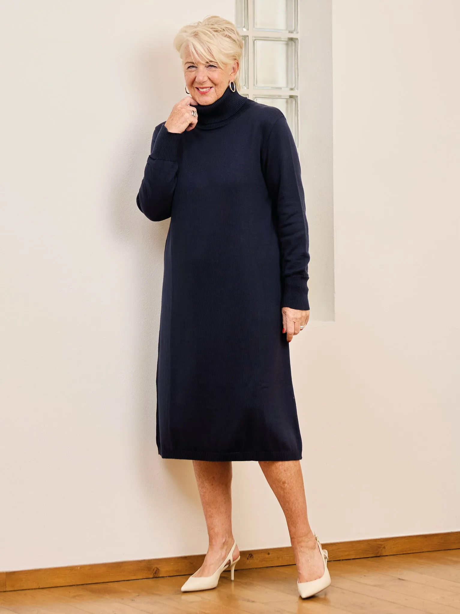 Dawn Knitted Dress - Navy