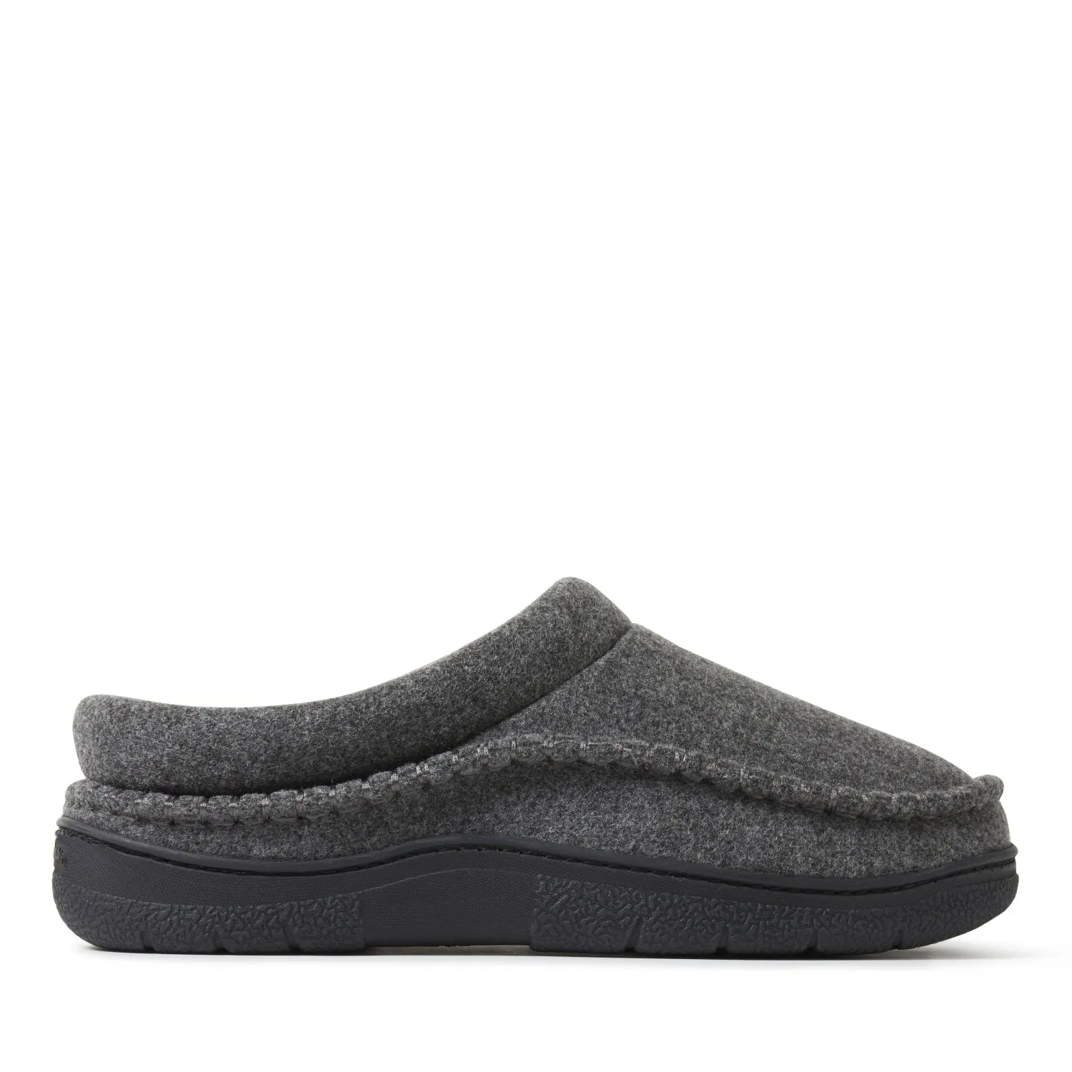 Dearfoams Mens Thompson Wool Blend Clog W/ Whipstitch