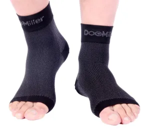 Doc Miller Plantar Fasciitis Socks 30-40 mmHg Medical Grade Compression Foot Sleeves BLACK