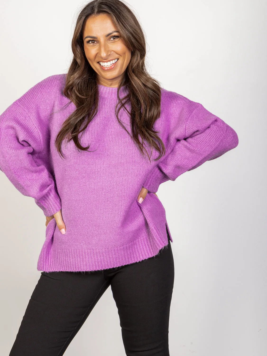 Plum Ellie Knit Jumper - Cozy and Stylish Womens Sweater