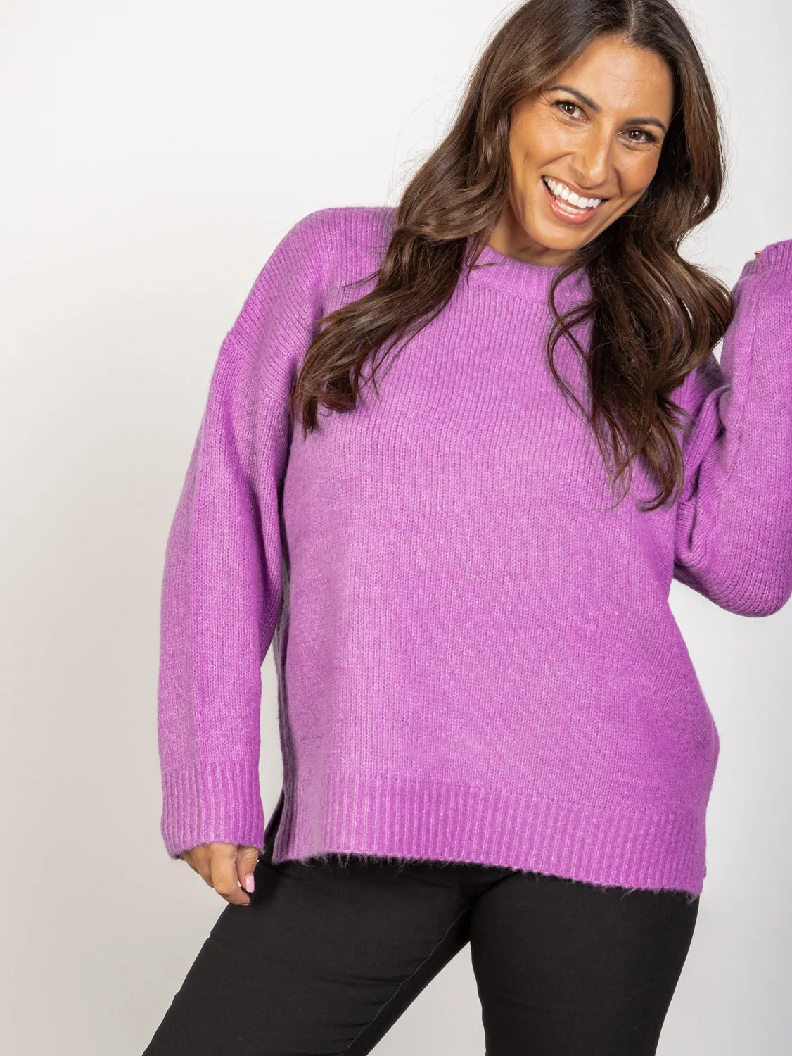 Plum Ellie Knit Jumper - Cozy and Stylish Womens Sweater