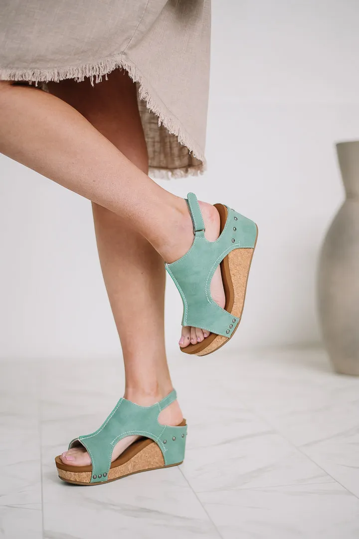 Isabella Wedge Sandal | Turquoise