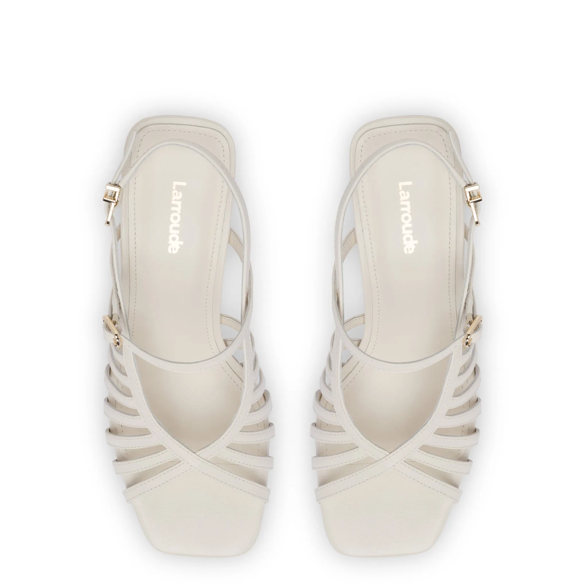 Leandra Sandal In Ivory Leather