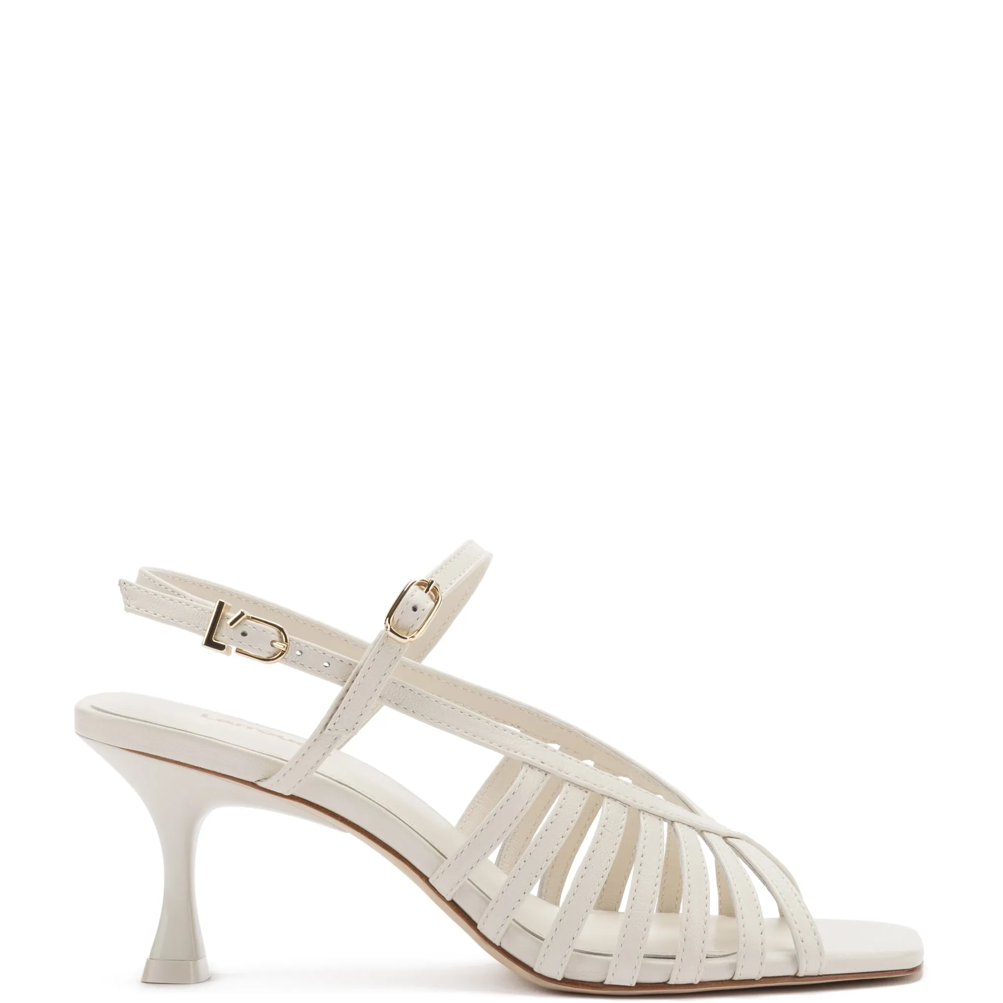 Leandra Sandal In Ivory Leather