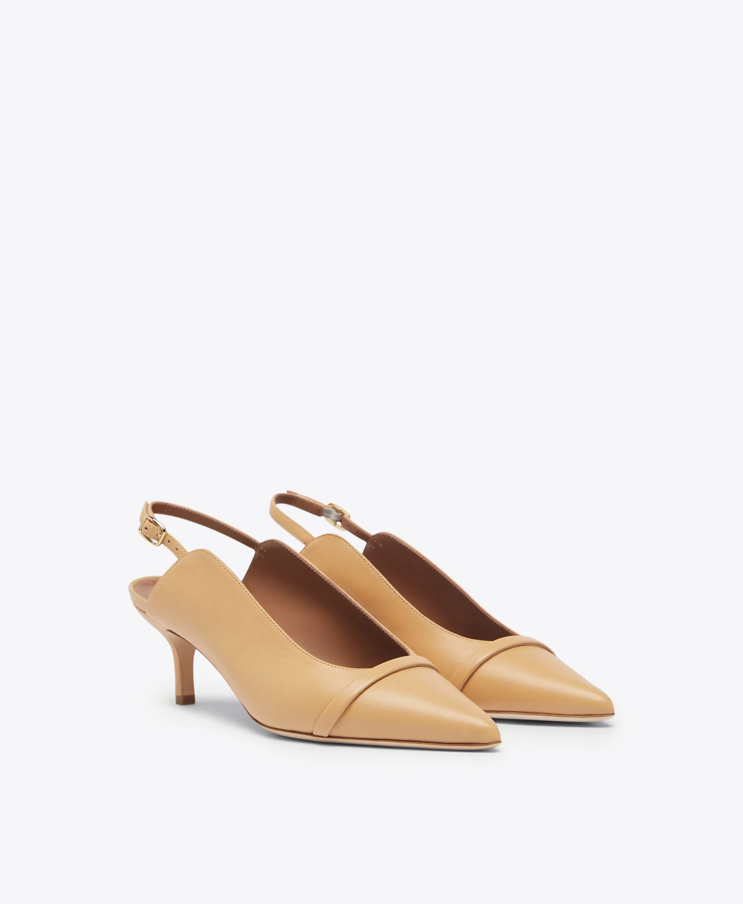 Marion 45 Beige Leather Slingbacks