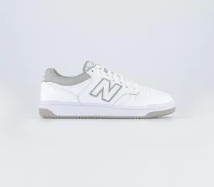 New Balance BB480 White Grey Trainers