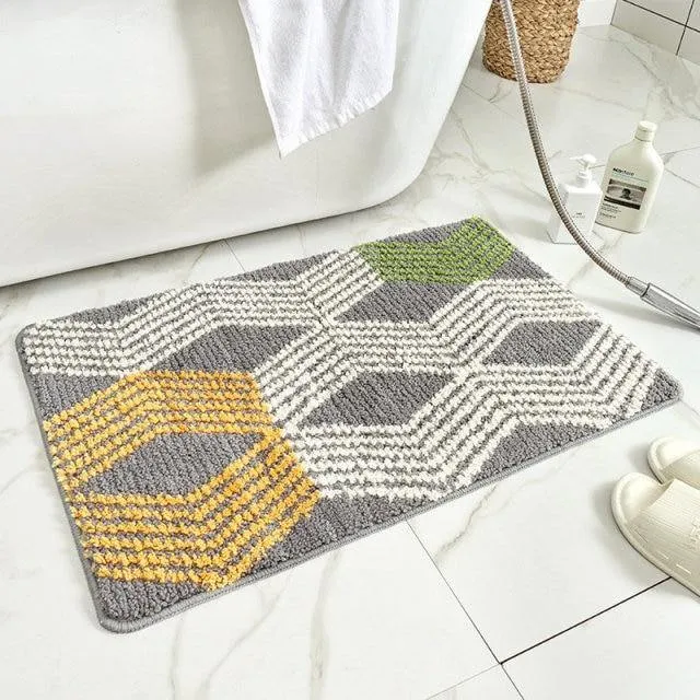 Non-Slip Soft Water Absorbent Bath Mats Various Styles