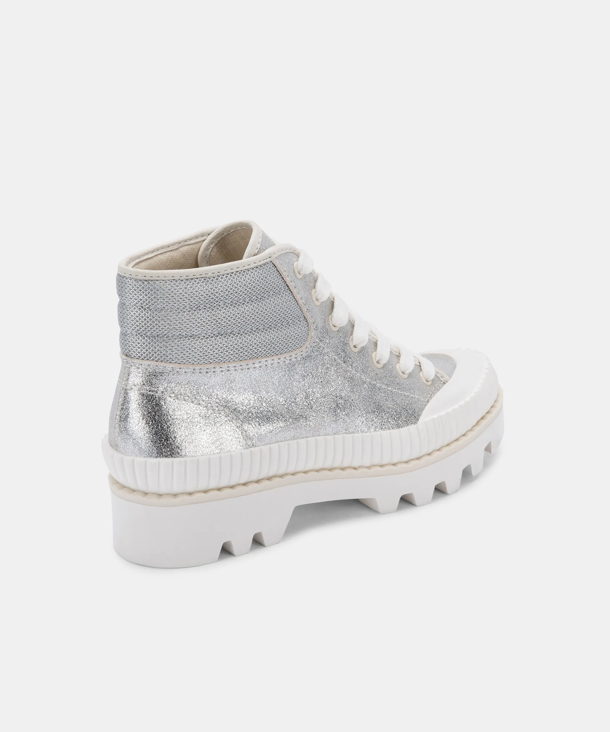 OCIANA SNEAKERS SILVER METALLIC SUEDE re:vita