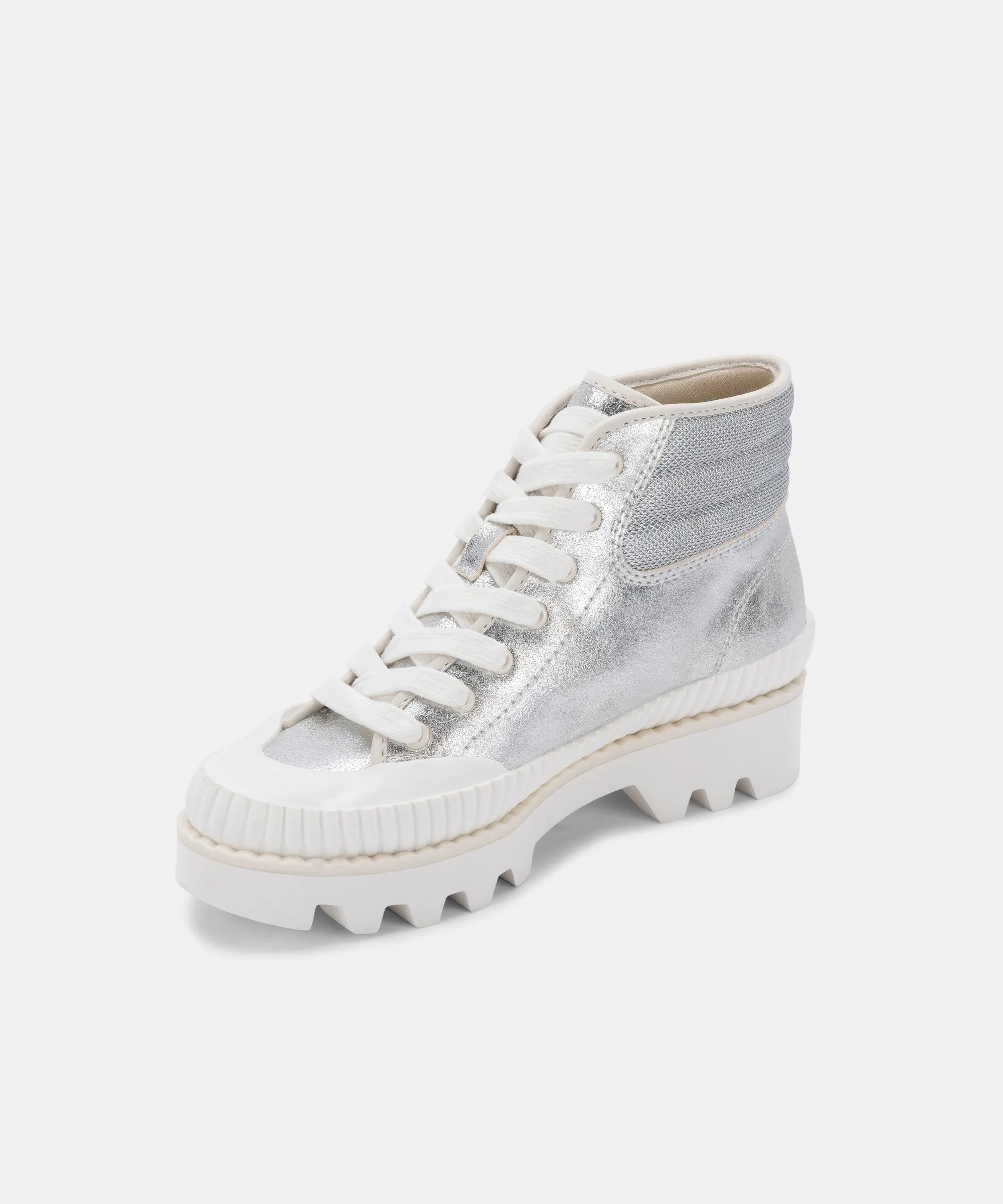 OCIANA SNEAKERS SILVER METALLIC SUEDE re:vita