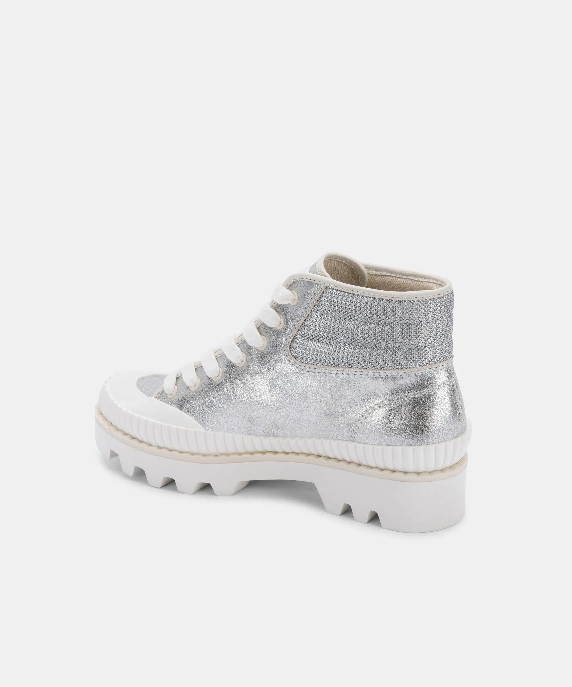 OCIANA SNEAKERS SILVER METALLIC SUEDE re:vita