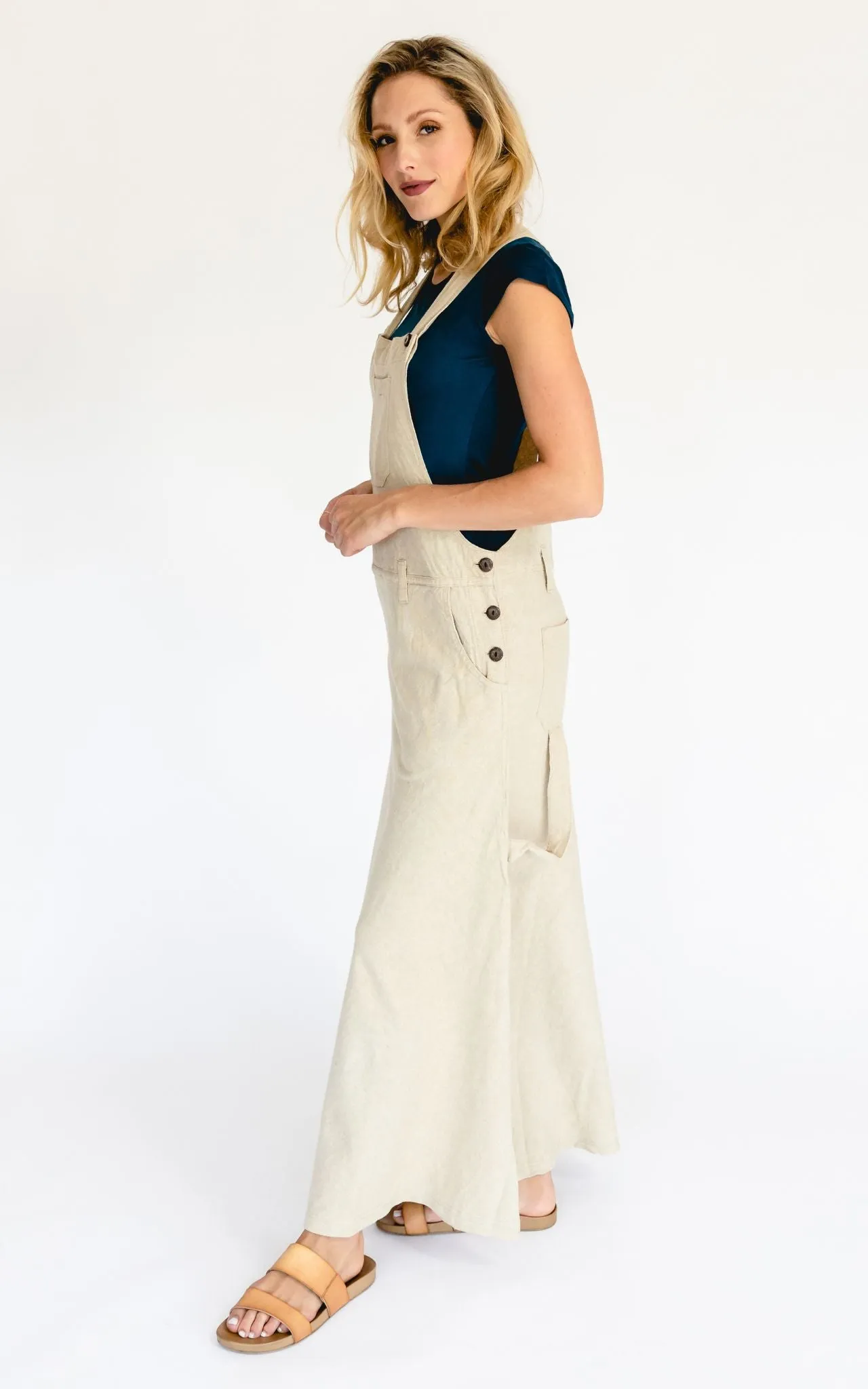 Overall Maxi Dress - Oatmeal