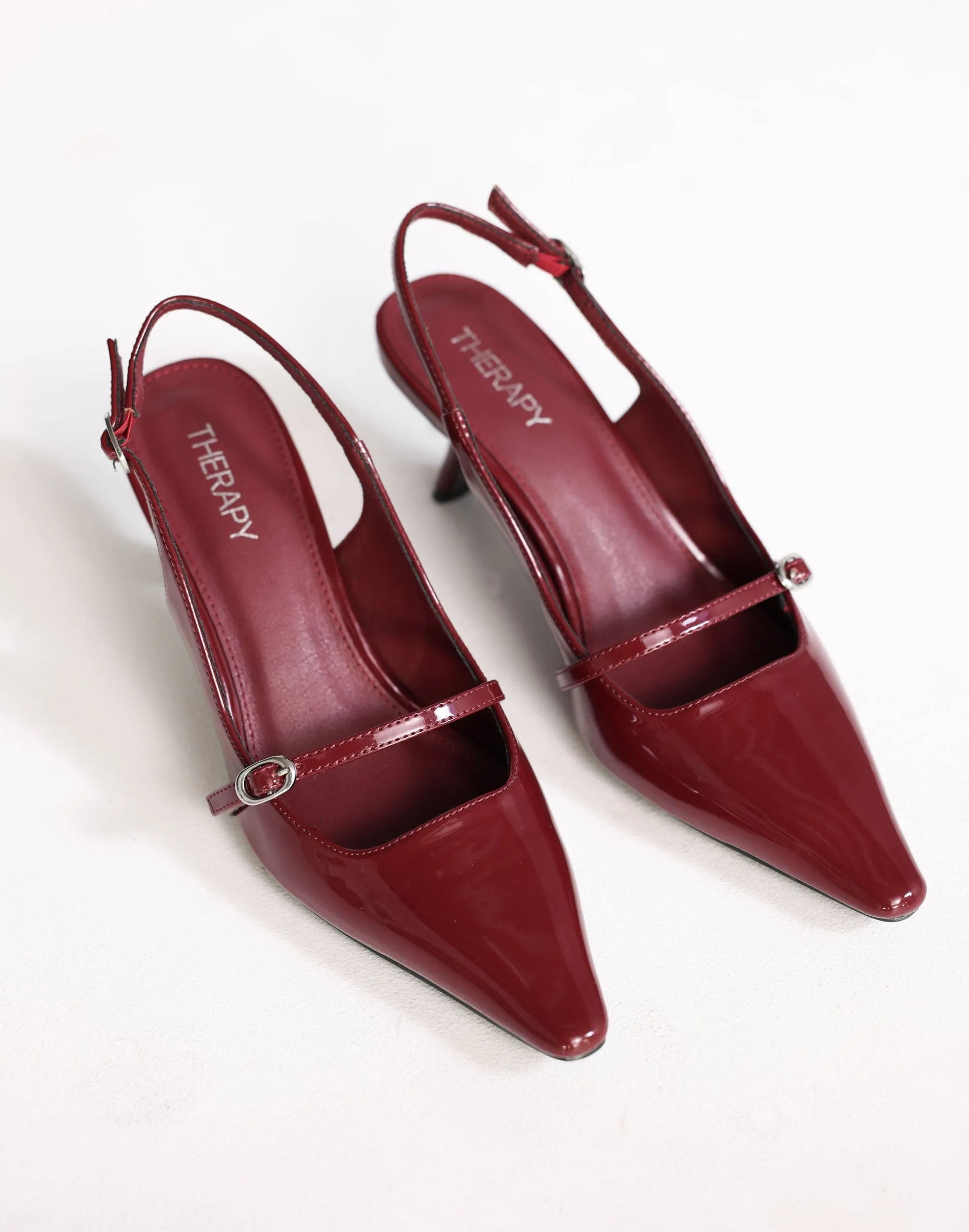 Parlour Heels (Cherry Patent) - By Therapy