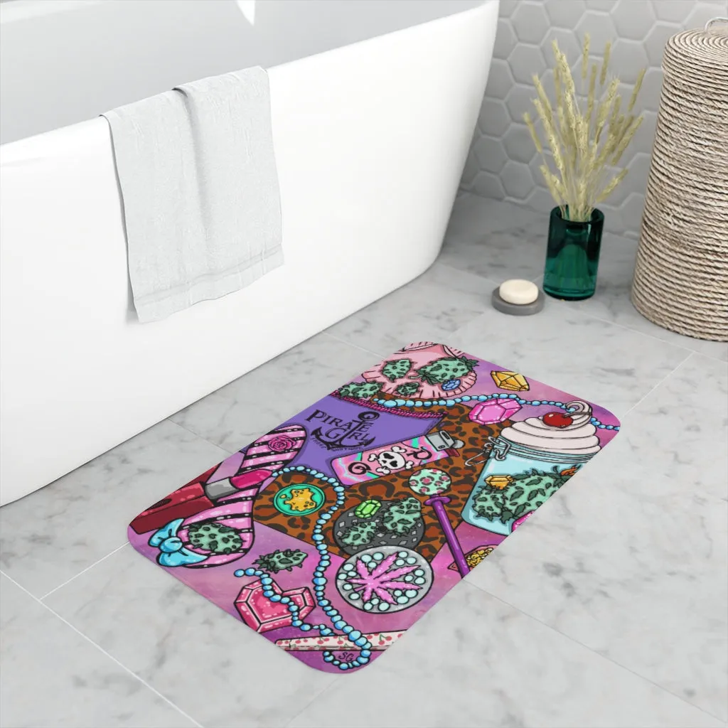 Pirate Girl Memory Foam Bath Mat