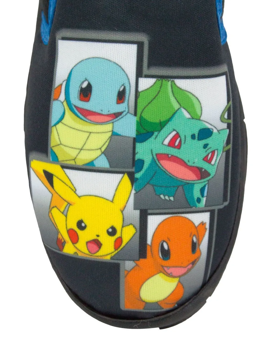 Pokemon Characters Black Slip on Boy's Slippers