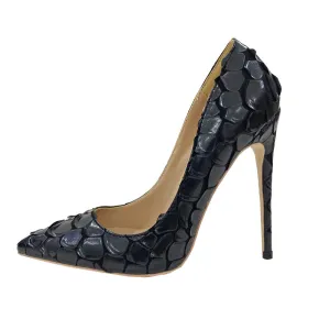 Pre Order:  Croc Pattern Stiletto Pumps Shoes