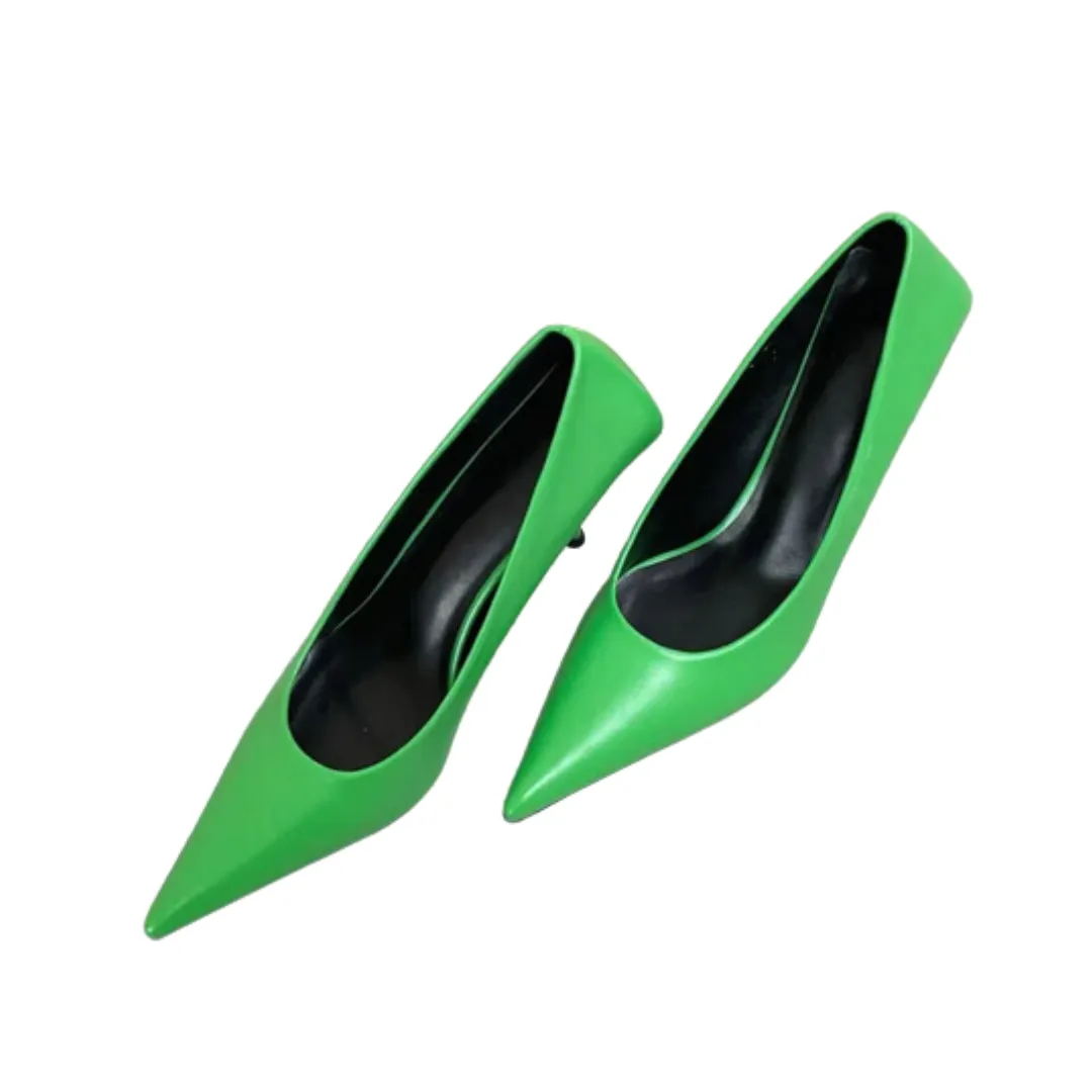 Pre Order:  PU Leather Shallow Pointed Toe Stiletto Pumps