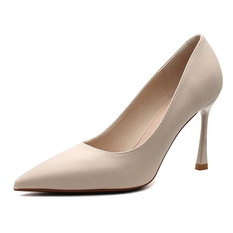 Pre Order:  Solid Pointed Toe Stiletto Pumps