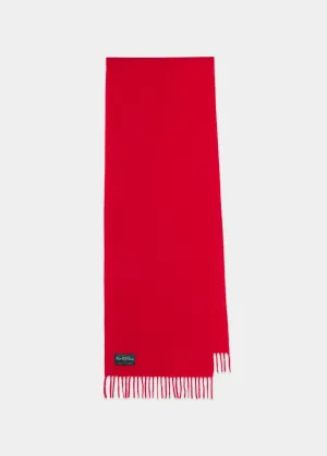 Risbury Men's Cashmere Plain Scarf In Ruby