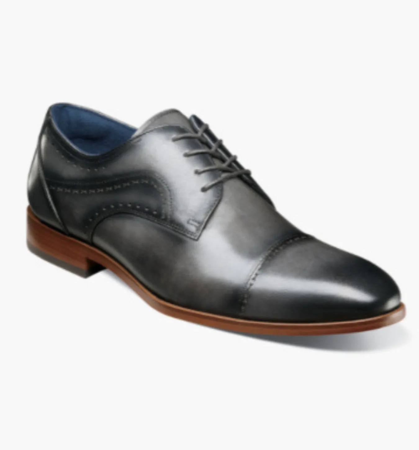 Stacy Adams Bryant Cap Toe Oxford - Gray